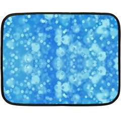 Light Circles, Dark And Light Blue Color Fleece Blanket (mini) by picsaspassion