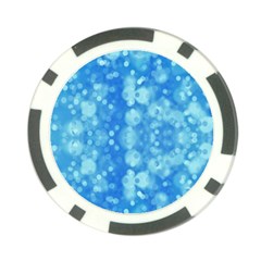 Light Circles, Dark And Light Blue Color Poker Chip Card Guards (10 Pack) 