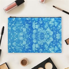 Light Circles, Dark And Light Blue Color Cosmetic Bag (large) 