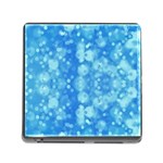 Light Circles, dark and light blue color Memory Card Reader (Square) Front