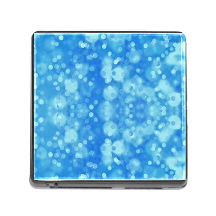 Light Circles, dark and light blue color Memory Card Reader (Square)