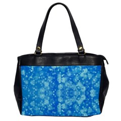 Light Circles, Dark And Light Blue Color Office Handbags by picsaspassion