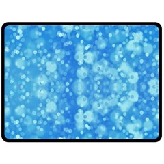 Light Circles, Dark And Light Blue Color Fleece Blanket (large)  by picsaspassion