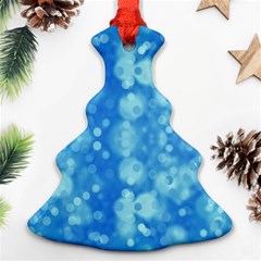 Light Circles, Dark And Light Blue Color Ornament (christmas Tree)