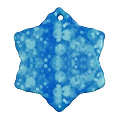 Light Circles, Dark And Light Blue Color Snowflake Ornament (2-side) by picsaspassion