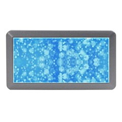 Light Circles, Dark And Light Blue Color Memory Card Reader (mini) by picsaspassion