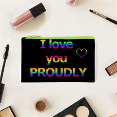 I Love You Proudly Cosmetic Bag (xs) by Valentinaart