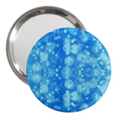 Light Circles, Dark And Light Blue Color 3  Handbag Mirrors by picsaspassion