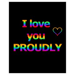 I Love You Proudly Drawstring Bag (small) by Valentinaart