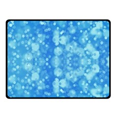 Light Circles, Dark And Light Blue Color Double Sided Fleece Blanket (small) 