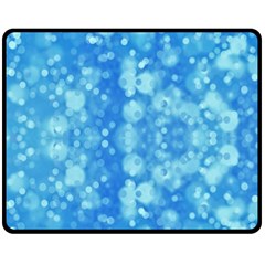 Light Circles, Dark And Light Blue Color Double Sided Fleece Blanket (medium)  by picsaspassion