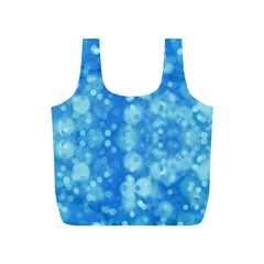 Light Circles, Dark And Light Blue Color Full Print Recycle Bags (s) 