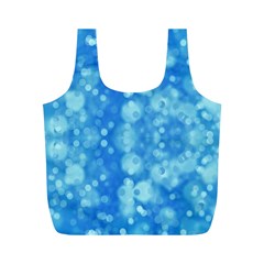 Light Circles, Dark And Light Blue Color Full Print Recycle Bags (m)  by picsaspassion