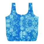 Light Circles, dark and light blue color Full Print Recycle Bags (L)  Back