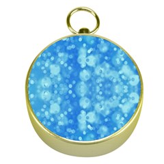 Light Circles, Dark And Light Blue Color Gold Compasses