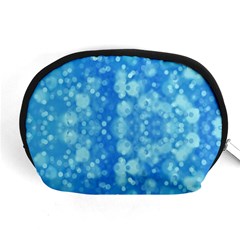 Light Circles, Dark And Light Blue Color Accessory Pouches (medium) 