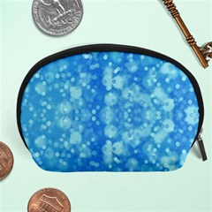 Light Circles, Dark And Light Blue Color Accessory Pouches (large)  by picsaspassion