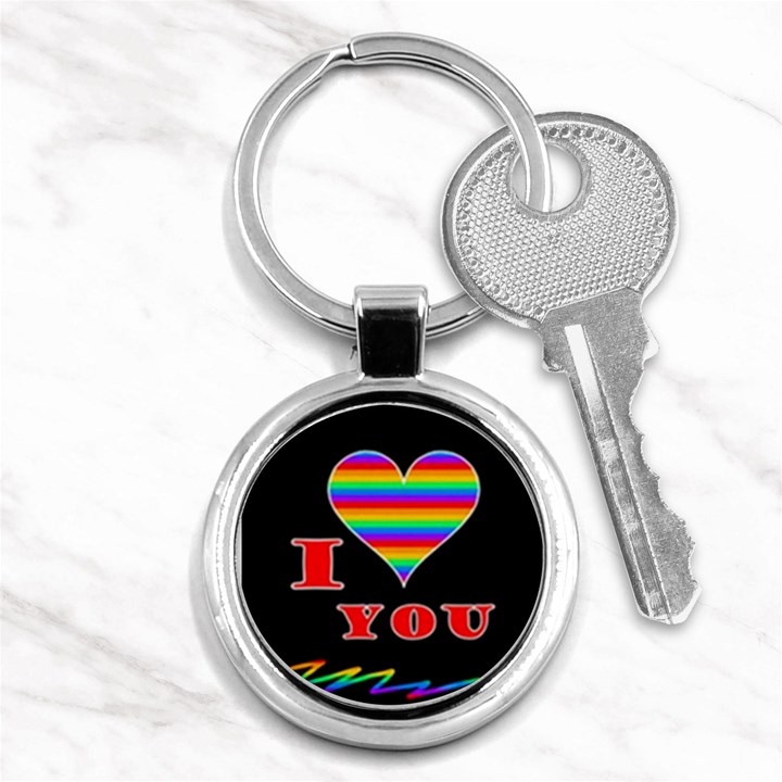 I love you Key Chains (Round) 