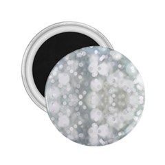 Light Circles, Blue Gray White Colors 2 25  Magnets