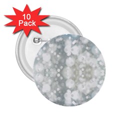 Light Circles, Blue Gray White Colors 2 25  Buttons (10 Pack)  by picsaspassion