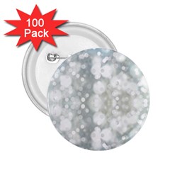 Light Circles, Blue Gray White Colors 2 25  Buttons (100 Pack) 