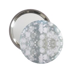 Light Circles, Blue Gray White Colors 2 25  Handbag Mirrors