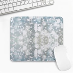 Light Circles, Blue Gray White Colors Large Mousepads