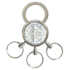 Light Circles, Blue Gray White Colors 3-ring Key Chains by picsaspassion