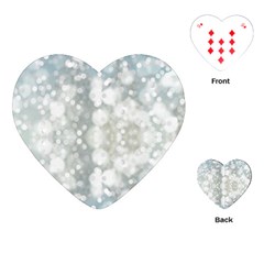 Light Circles, Blue Gray White Colors Playing Cards (heart) 