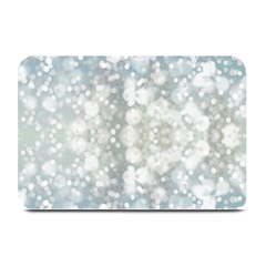 Light Circles, Blue Gray White Colors Plate Mats