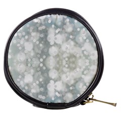 Light Circles, Blue Gray White Colors Mini Makeup Bags