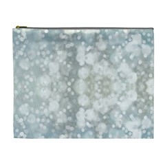 Light Circles, Blue Gray White Colors Cosmetic Bag (xl)