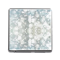 Light Circles, Blue Gray White Colors Memory Card Reader (square)