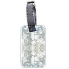 Light Circles, Blue Gray White Colors Luggage Tags (two Sides)