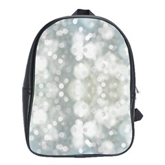 Light Circles, Blue Gray White Colors School Bags (xl) 