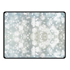 Light Circles, Blue Gray White Colors Double Sided Fleece Blanket (small) 