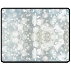 Light Circles, Blue Gray White Colors Double Sided Fleece Blanket (medium) 