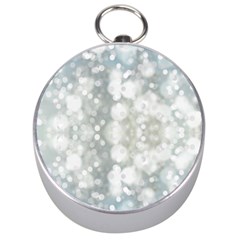 Light Circles, Blue Gray White Colors Silver Compasses