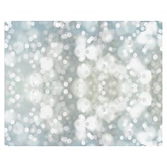 Light Circles, Blue Gray White Colors Double Sided Flano Blanket (medium) 