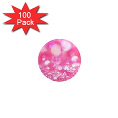 Pink Diamond  1  Mini Magnets (100 Pack)  by Brittlevirginclothing