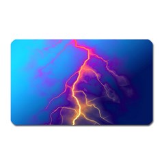 Lightning Colors, Blue Sky, Pink Orange Yellow Magnet (rectangular)