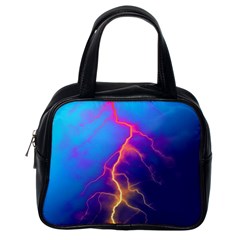 Lightning Colors, Blue Sky, Pink Orange Yellow Classic Handbags (one Side) by picsaspassion