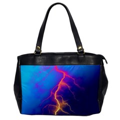 Lightning Colors, Blue Sky, Pink Orange Yellow Office Handbags