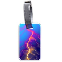 Lightning Colors, Blue Sky, Pink Orange Yellow Luggage Tags (one Side) 