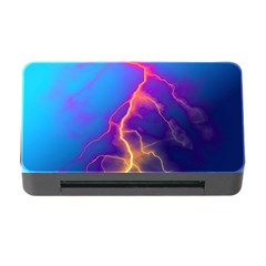 Lightning Colors, Blue Sky, Pink Orange Yellow Memory Card Reader With Cf