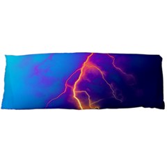 Lightning Colors, Blue Sky, Pink Orange Yellow Body Pillow Case (dakimakura)