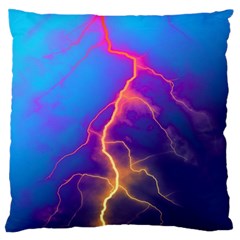 Lightning Colors, Blue Sky, Pink Orange Yellow Standard Flano Cushion Case (two Sides)