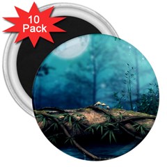 Mysterious Fantasy Nature  3  Magnets (10 Pack)  by Brittlevirginclothing