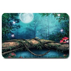 Mysterious Fantasy Nature  Large Doormat  by Brittlevirginclothing