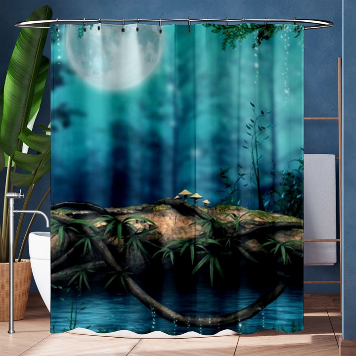 Mysterious fantasy nature  Shower Curtain 60  x 72  (Medium) 